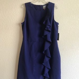 Vince Camuto ruffle sleeveless dress.